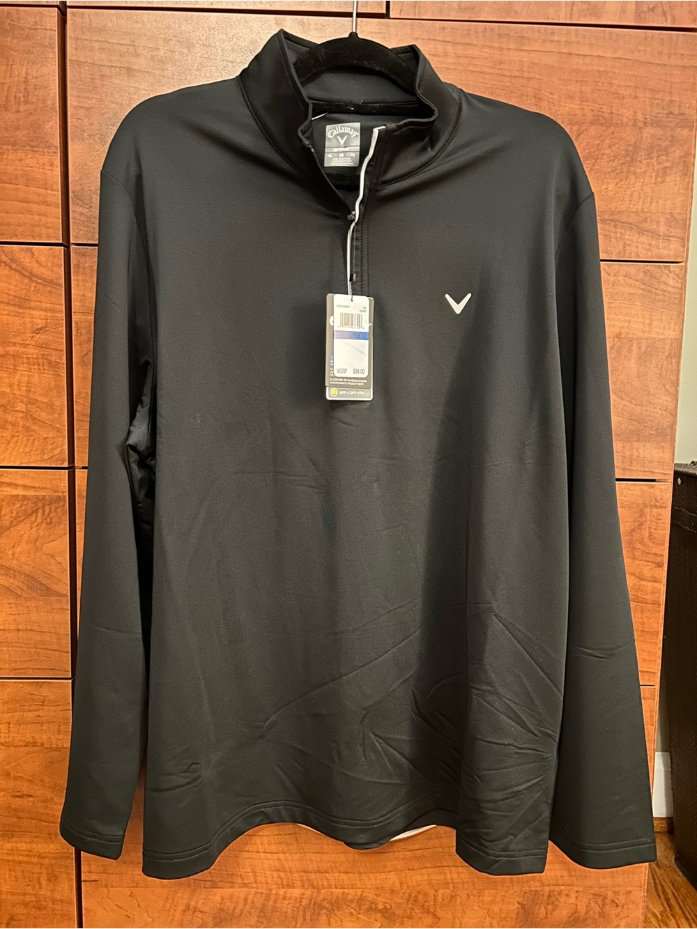 Callaway Black Lightweight Quarter‑Zip Shirt Jacket